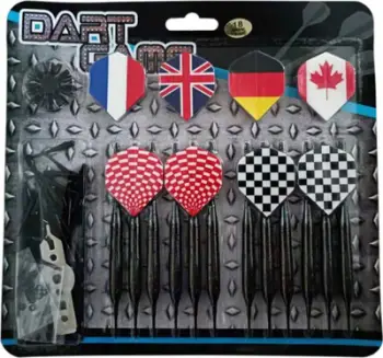 Set shigjetash darts Master MASTER Black, 18g, 12 shigjeta, i zi