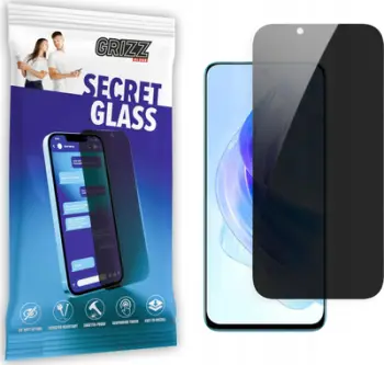 Qelq mbrojtës privatësie GrizzProtector për Honor 90 Lite, xham hibrid, instalim i lehtë, transparent