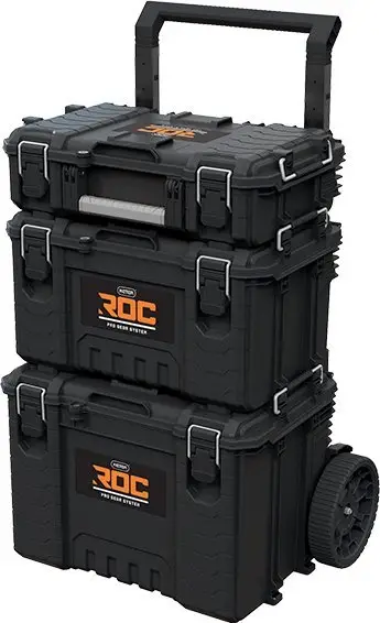 Sistem ruajtjeje veglash Keter Roc Pro Gear 2.0, me rrota, IP65, i zi