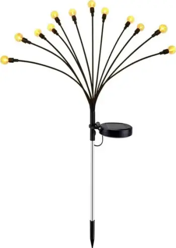 Lampë diellore kopshti Saska Garden Sun Lamp, 12 LED, 72cm, dritë e bardhë e ngrohtë