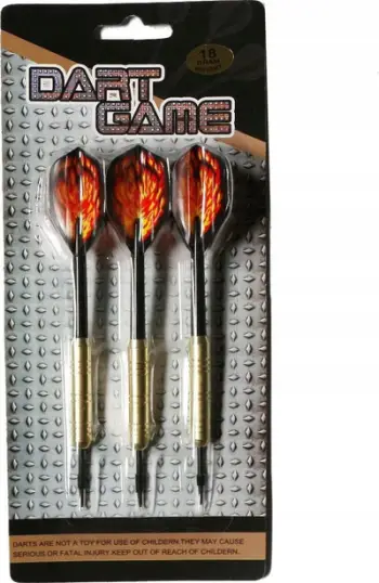 Set shigjetash Master Darts, 3 copë, çelik 18g, bisht najloni i zi