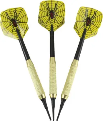 Set shigjetash për dart MASTER Brass, 16 g, 3 copë, të zeza