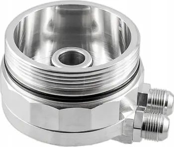 Adapter filtri vaji TurboWorks për BMW M52 M54, alumini CNC, me 3 porta senzori, argjendtë