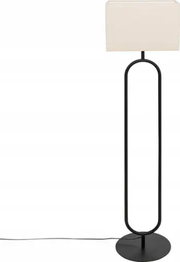 Lampë dyshemeje Atmosphera Alec, 154 cm, metal, e zezë bezhë