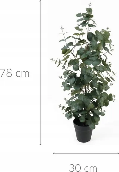 Bimë artificiale Present Time Kunstplant Eucalyptus Leaf Large, 30x30x78cm, e gjelbër - 2