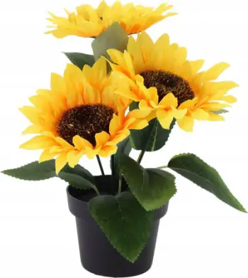 Bimë artificiale ProGarden me lulediell, 20 cm, shumëngjyrëshe