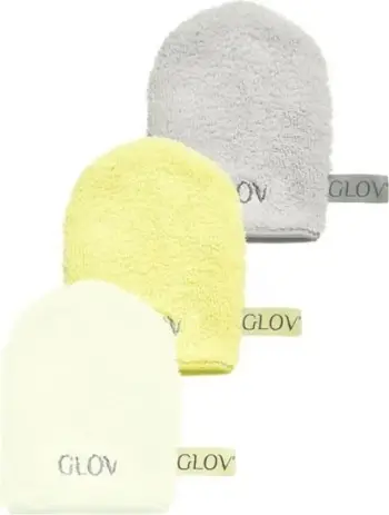 Set doreza për heqje grimi dhe pastrim fytyre Glov Baby Banana + Ivory + Silver Stone për femra, 3 copë