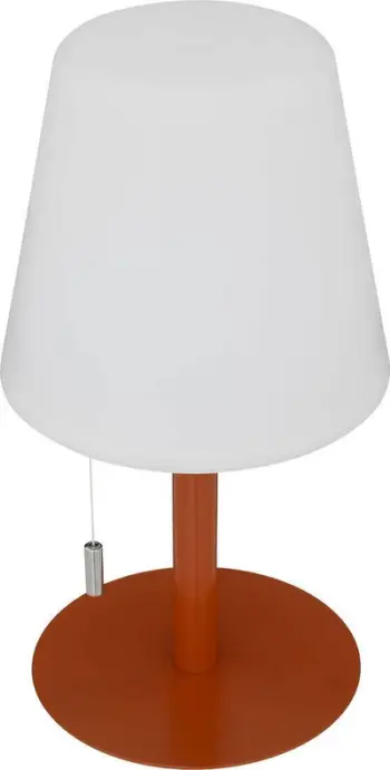 Lampë e jashtme Atmosphera Zack H30cm, e rikarikueshme, IP44, amber