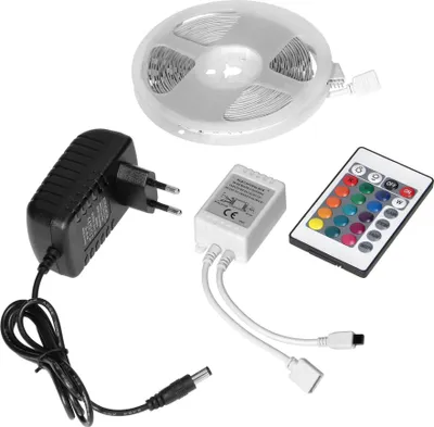 Set shirit LED RGB 12V 5m, 7.2W/m, IP20, shumëngjyrësh - 1