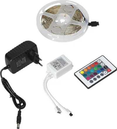 Set shirit LED RGB 12V 5m, 7.2W/m, IP20, shumëngjyrësh - 2