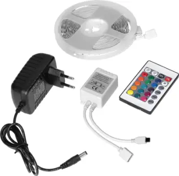 Set shirit LED RGB 12V 5m, 7.2W/m, IP20, shumëngjyrësh