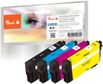 Set kartrixhesh Peach E5H6 XL, 4 copë, zëvendëson Epson 405XL
