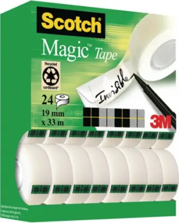 Set shirita ngjitës Scotch Magic, 33 m x 19 mm, 24 copë