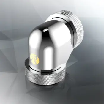 Adapter ftohës për ujë Raijintek Pelias D160906, 16mm, 90°, set 6 copë, argjendi
