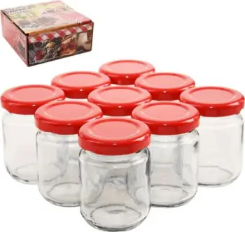 Set kavanoza qelqi pa markë, 9 copë, 60 ml, transparencë