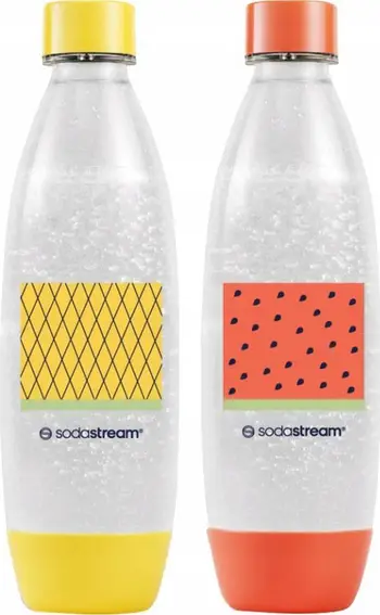 Set shishe Sodastream Fuse, 2x 1L, PET BPA free, portokalli