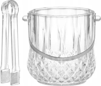 Enë akulli 4Living, qelq transparent, diametër 13.5 cm, me kapëse