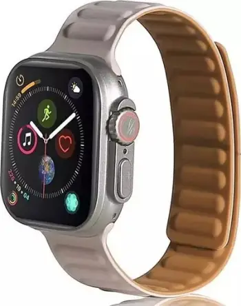Rrip ore Beline për Apple Watch, magnetik, 42/44/45/49mm, khaki