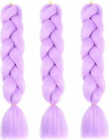 Flokë sintetike për gërsheta Ecarla për femra, lavender, 1 copë