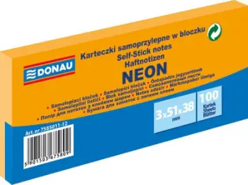 Letra ngjitëse Donau 3PCS 7585011-12, 38x51MM, 100K, portokalli