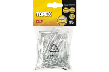 Gozhdë rrafse alumini Topex 43E509, 4.8x28mm, 50 copë
