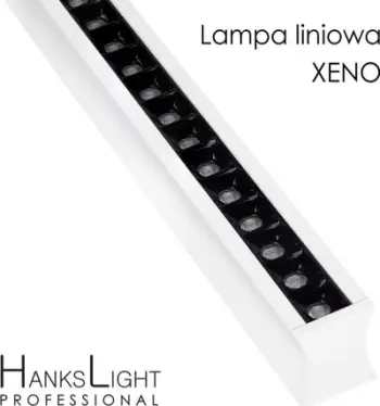 Lampë lineare LED HanksLight, e varur, alumini, e bardhë