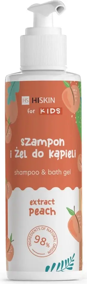 Shampon dhe xhel dushi për fëmijë HiSkin Peach 280ml