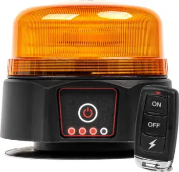 Lampë paralajmëruese AMiO 03929, LED, 12V 24V, portokalli