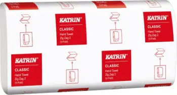 Letra tharëse duarsh Katrin ZZ Classic, 25% e ricikluar, 20x150 fletë, e bardhë
