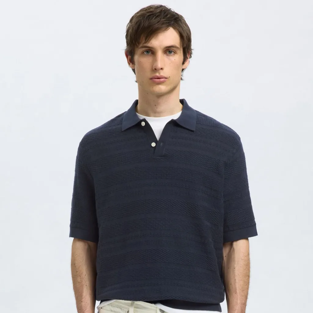 Maicë SELECTED SLHFOAM SS KNIT RELAXED STRUCTURE P - 2