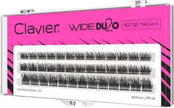 Kllastera për qerpikë Clavier Wide Du2o Curl C Volume 36D për femra, e zezë 10-12-14mm