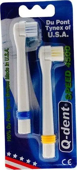 Set koka Q-Dent për furçën e dhëmbëve Speed 4500, 2 copë, të bardha