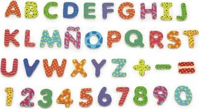 Set shkronja dhe numra magnetike Viga, shumëngjyrëshe - 2