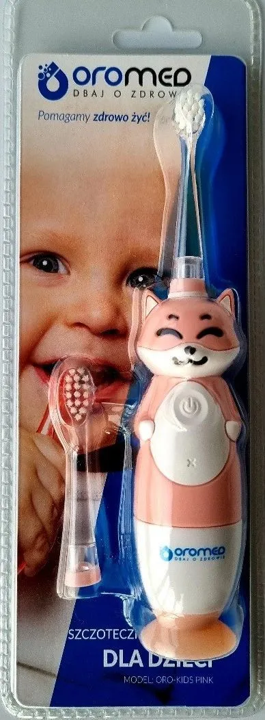 Brushë elektrike dhëmbësh për fëmijë Oromed Oro-Kids, rozë - 1