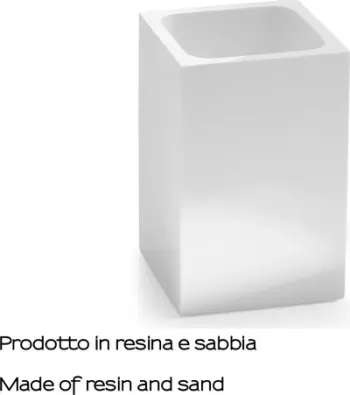 Mbajtës furçash dhëmbësh Gedy Sofia SF98 02, gotë xhami, 7.4x7.4x11 cm, e bardhë