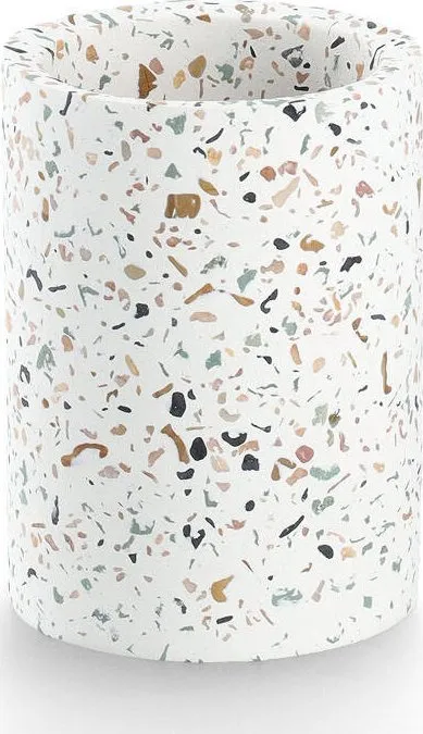 Mbajtës furçash dhëmbësh Terrazzo, çimento, diametër 8.2 cm, shumëngjyrësh - 1