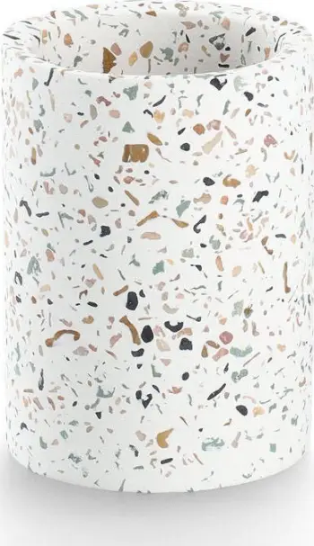 Mbajtës furçash dhëmbësh Terrazzo, çimento, diametër 8.2 cm, shumëngjyrësh