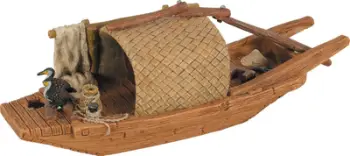 Dekor akuariumi Zolux Fishing Boat Model 2 S, rrëshirë, për akuarium