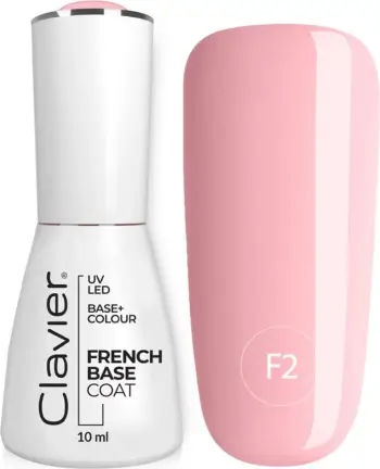 Llak për thonj Clavier Luxury French Base Colored Hybrid Base F2 Cotton Candy 10ml