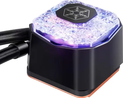 Ftohës ujor SilverStone IceGem 280 SST-IG280-ARGB, radiator 280mm, ARGB, i zi - 1