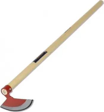 Grabujkë kopshti Pa markë Forged Hoe, çelik i farkëtuar 18cm, dorezë druri 120cm, e kuqe