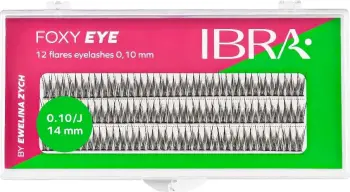 Kllastra për qerpikë Ibra Foxy Eye 14mm, 120 copë, e zezë