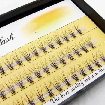 Qerpikë artificial Nesura Eyelash Clusters, 9 mm, 60 copë, të zinj