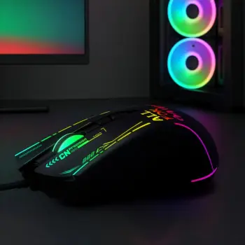 Maus lojrash me kabllo, Wozinsky, WMGK-7200, DPI deri 7200, 7 butona, USB-A, RGB, e zezë