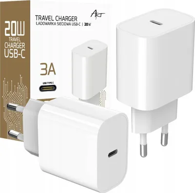 Adapter karikues ART PD QC 4.0, USB C 20W, 3A, i bardhë - 2