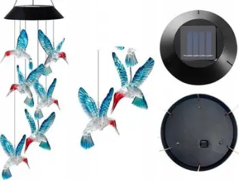 Lampë solare dekorative Lean Toys Kolibri, LED RGB, për jashtë, shumëngjyrëshe
