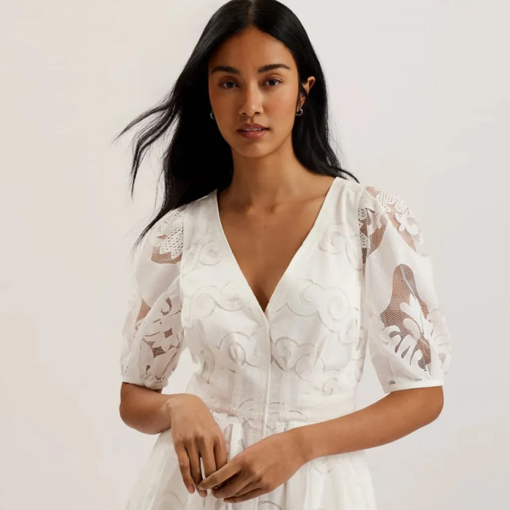 Fustan Ted Baker 274212 WHI - 4
