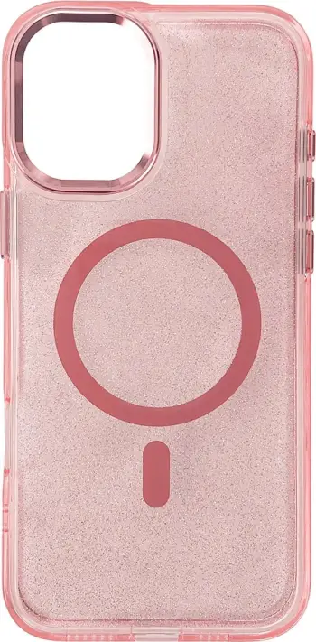 Mbështjellës celular, Hurtel, Glitter Case MagSafe për Samsung Galaxy S26 Ultra, TPU, kompatibil me MagSafe, rozë gjysmë-transparent