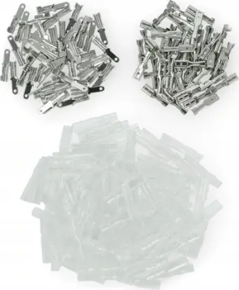 Set konektorësh elektrik EUROKOMP 2.8mm, 200 copë, PVC transparent