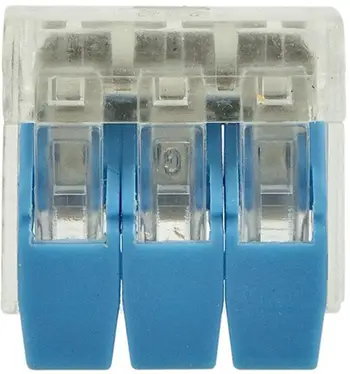 Terminal elektrik 3P Quick Clamp, 10 copë, plastike, gri